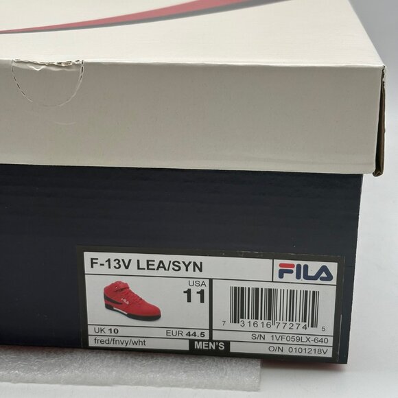 FILA Men\'s F-13V LEA/SYN  shoes  Red size 11 main image 4